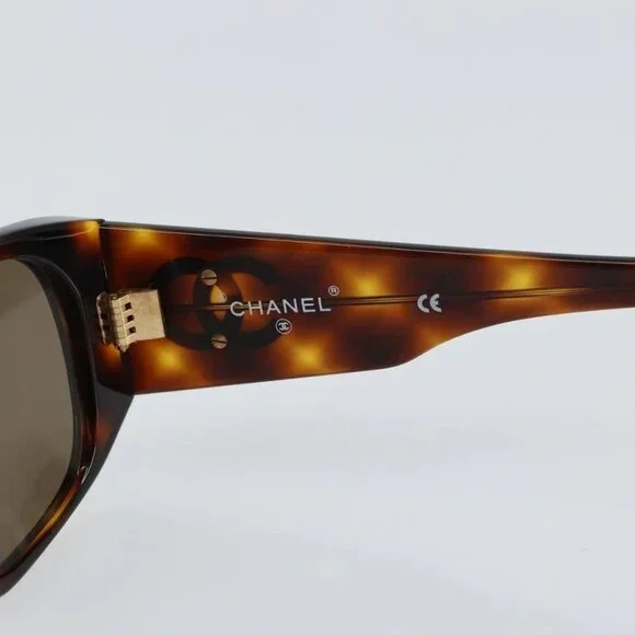 CHANEL Sunglasses plastic Brown CC Auth yk19645V - Picture 9 of 15